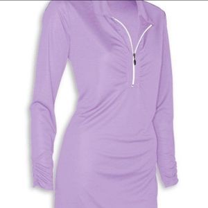 Womens sports dress 1/4 zip purple Lavender lilac active sporty